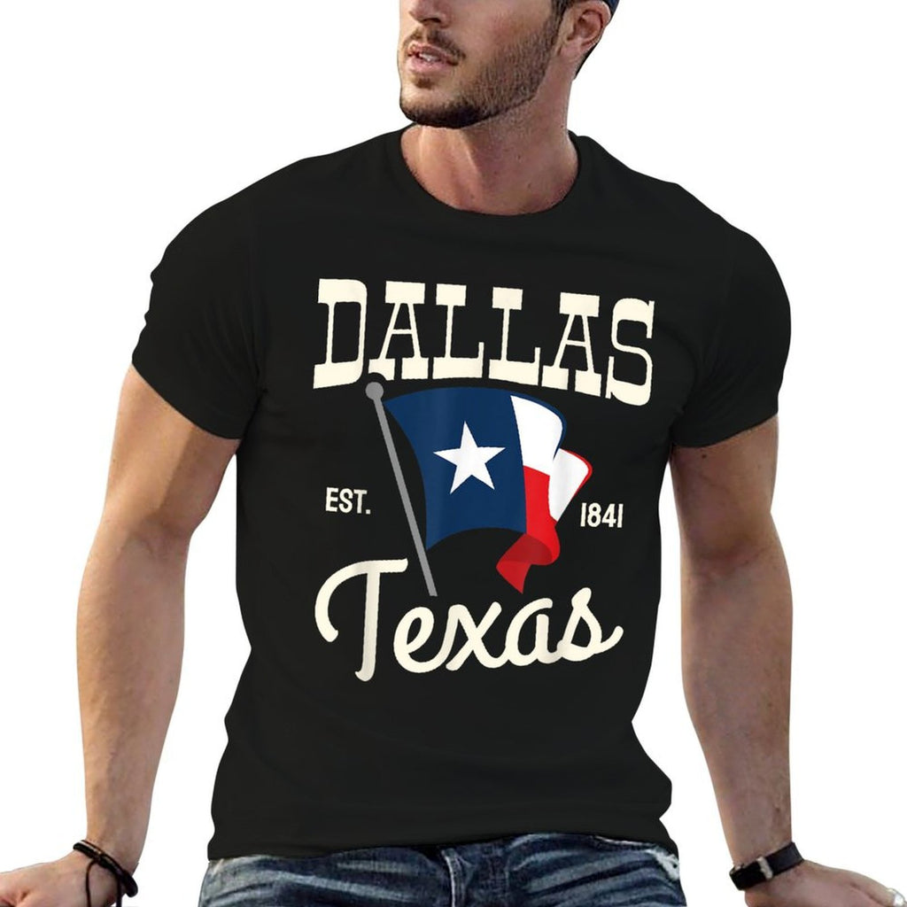 Dallas City Texas Est 1841 Texas State Vintage  Stretchy T-Shirt