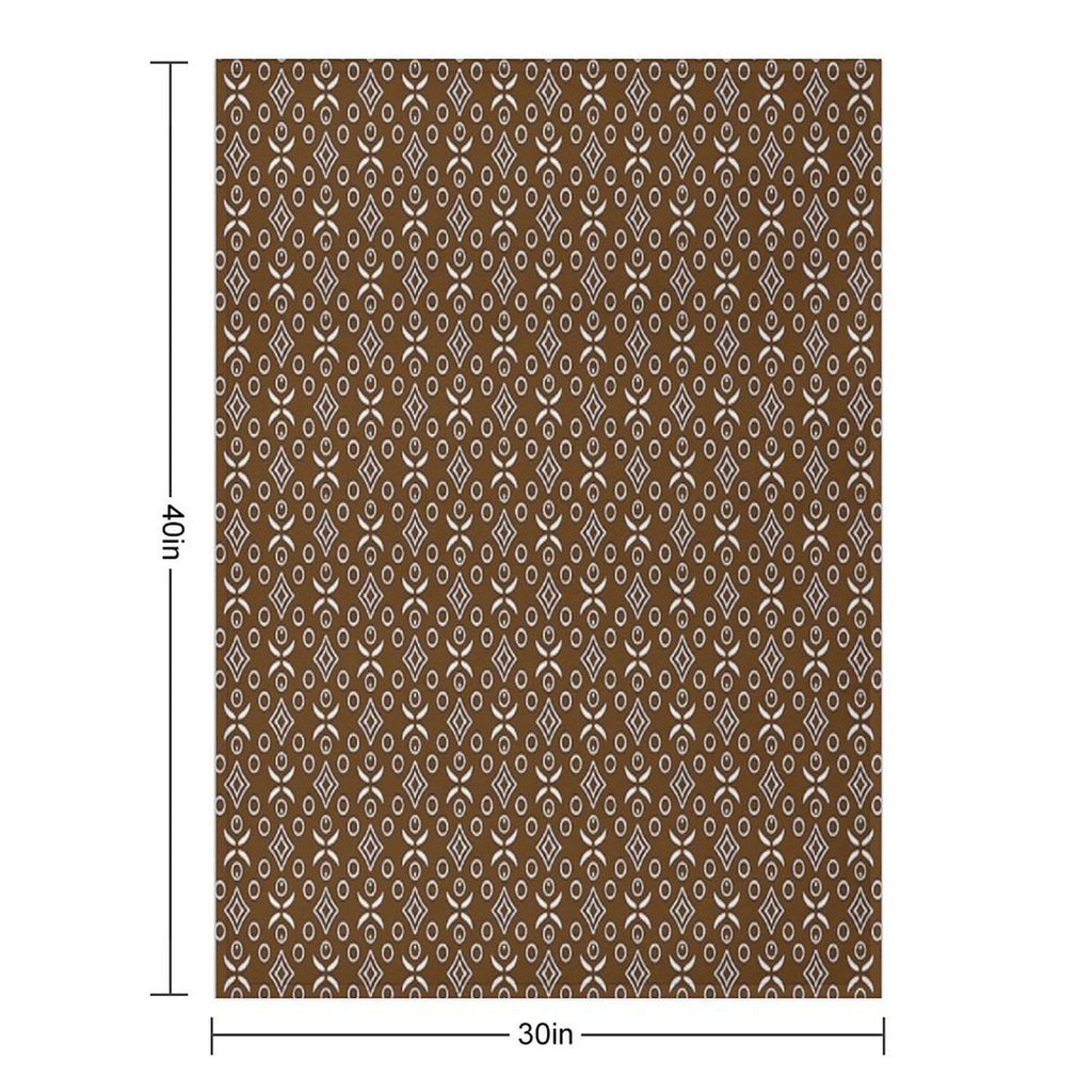 Ditzy Diamonds Brown Lightweight Throw Blanket