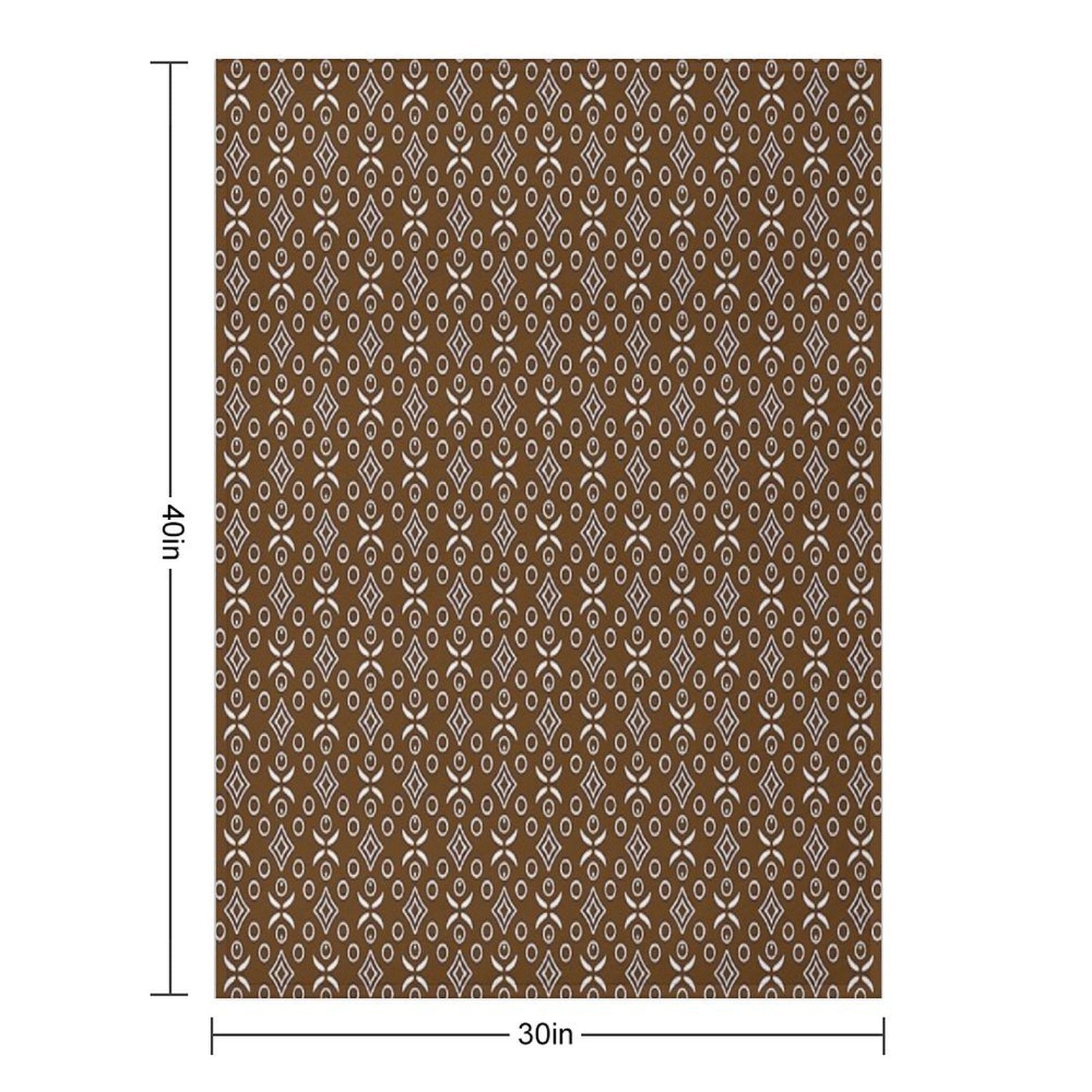 Ditzy Diamonds Brown Lightweight Throw Blanket