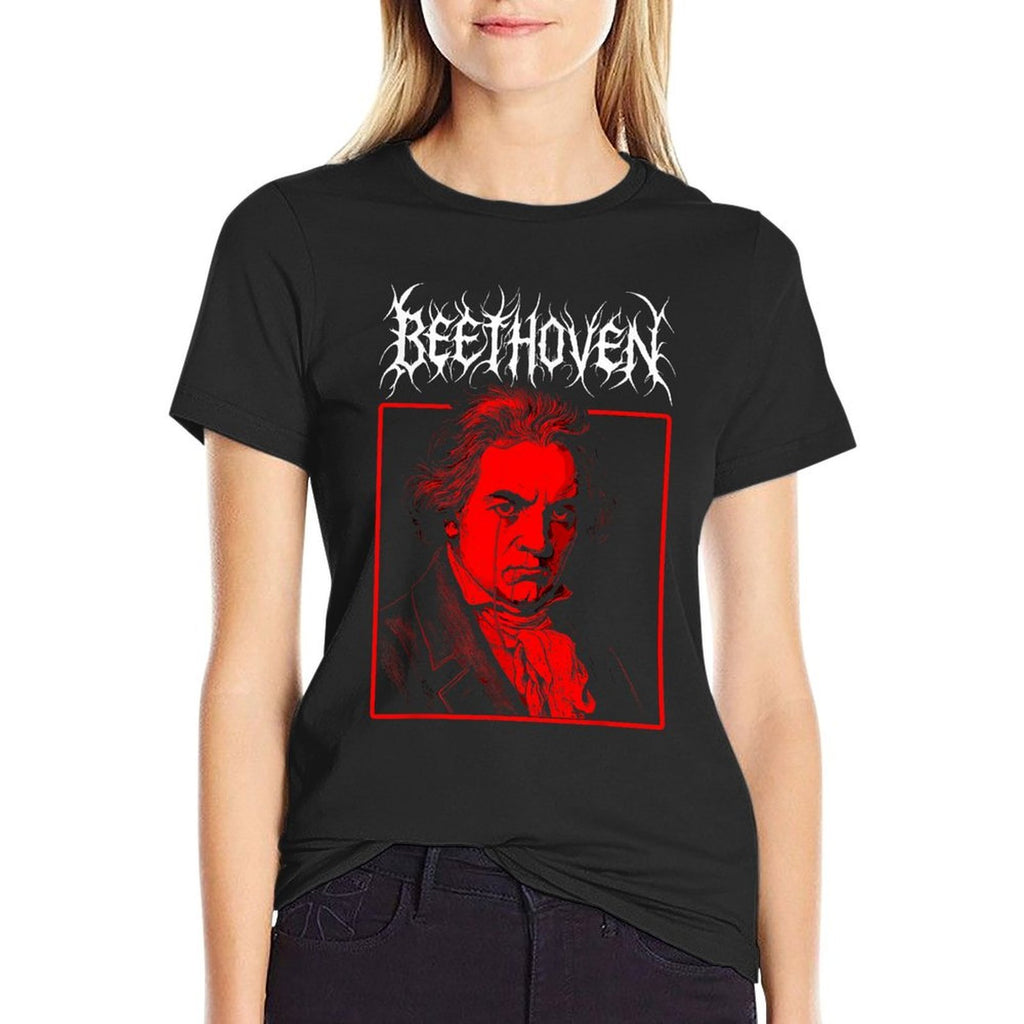 Beethoven Death Metal, Goth Classical Music Composer Meme  Affordable Price T-Shirt