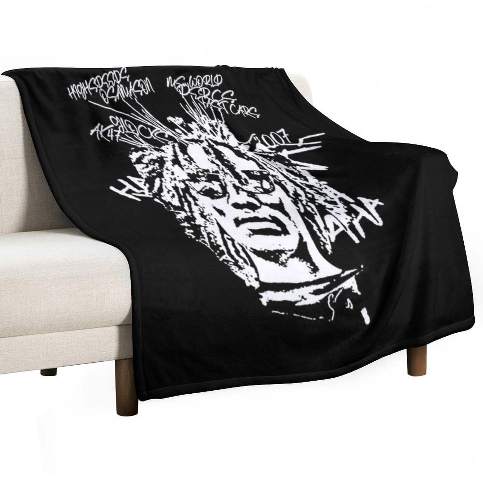 Sillhouette Retro Rapper 90s Durable Throw Blanket