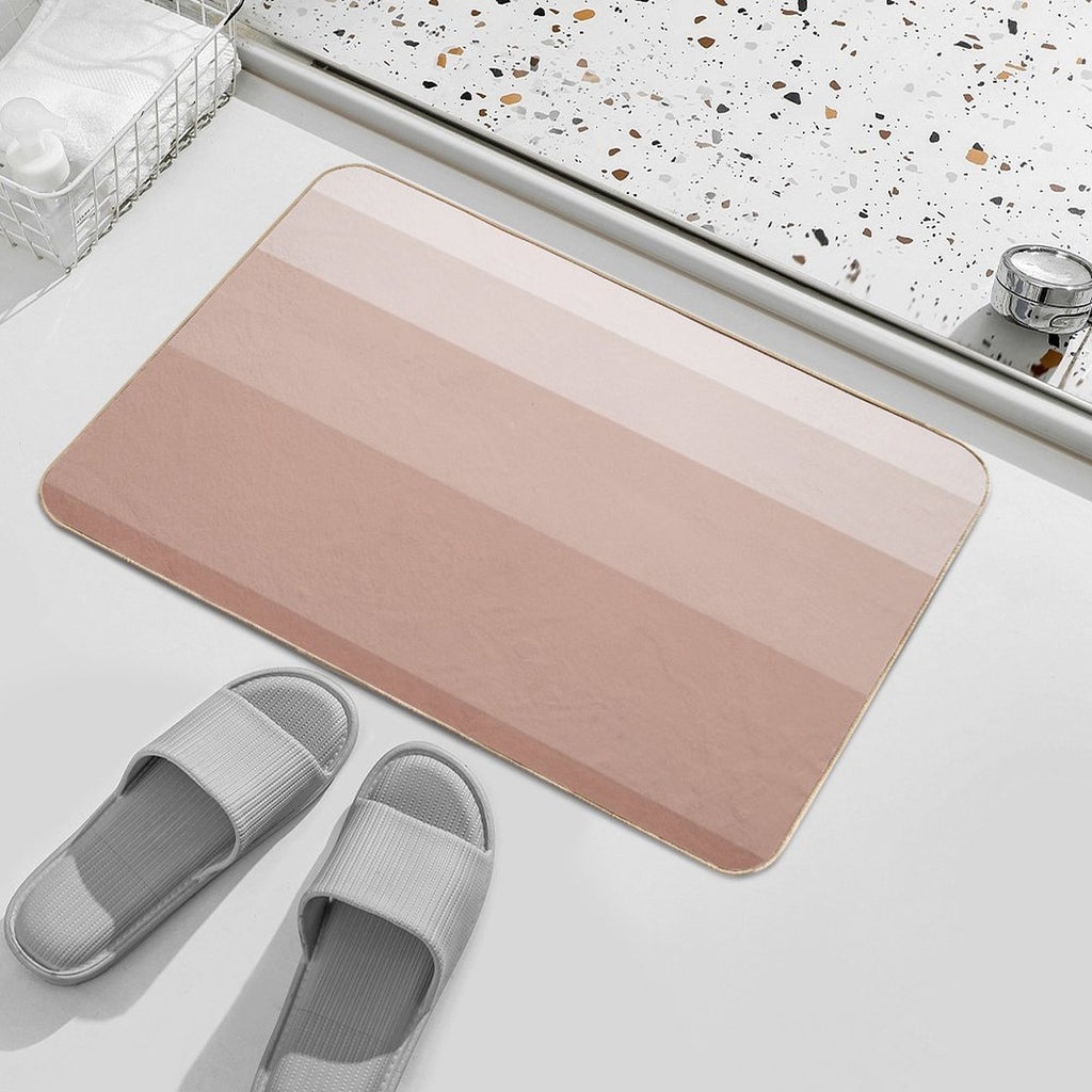 Horizontal Stripes (Mocha Shades)  Versatile Bath Mat