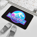Jurassic Park Vaporwave (Japanese)  Dirt-Trapping Bath Mat
