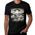 FrgloverCo. Funny Frog Selfie UFOs Unisex - Black, Small,, Cotton 100  Easy-care T-Shirt