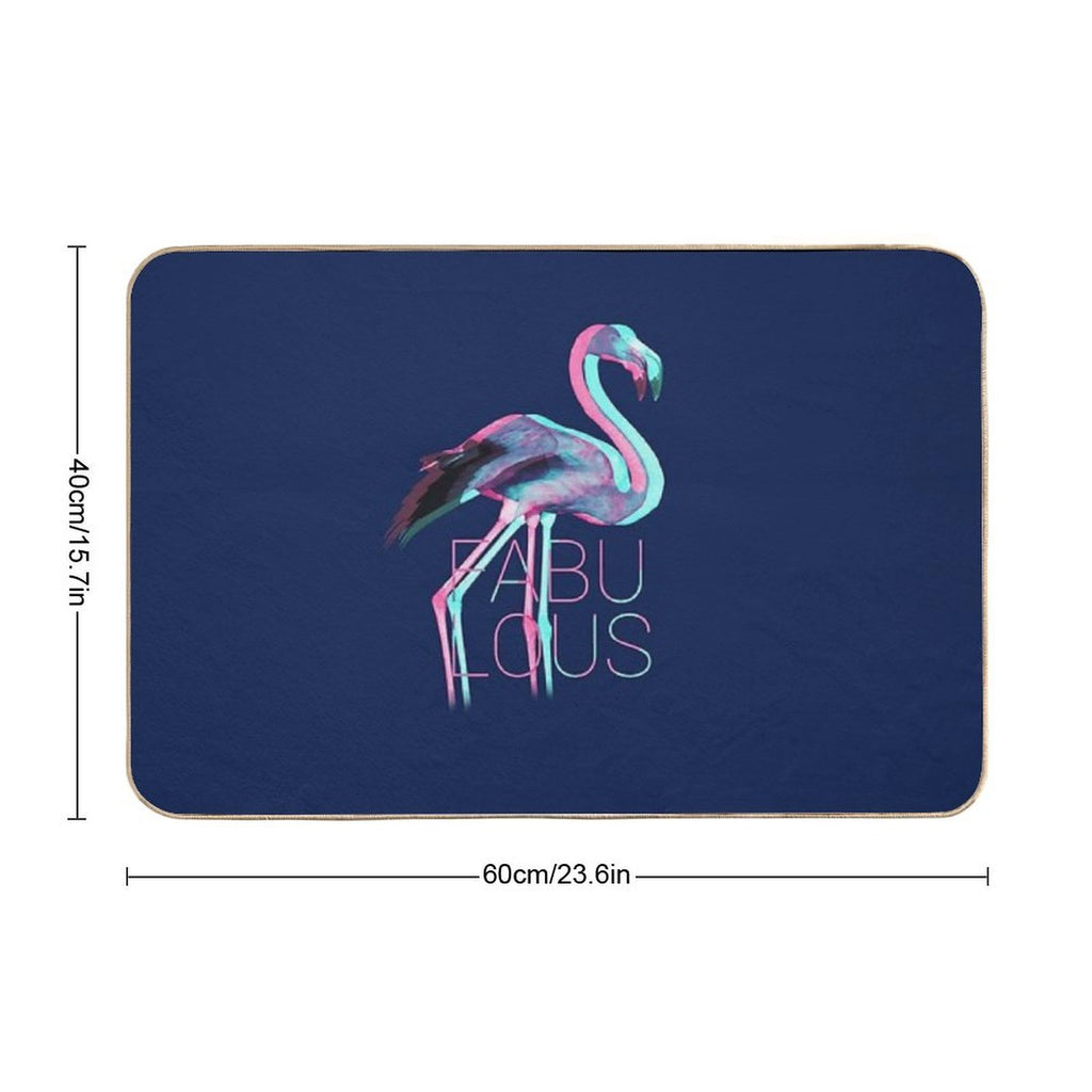 Fabulous Flamingo  Fade-Resistant Bath Mat