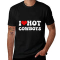 I Love Hot Cowboys I Heart Hot Cowboys Funny Western Country  Moisture-wicking T-Shirt