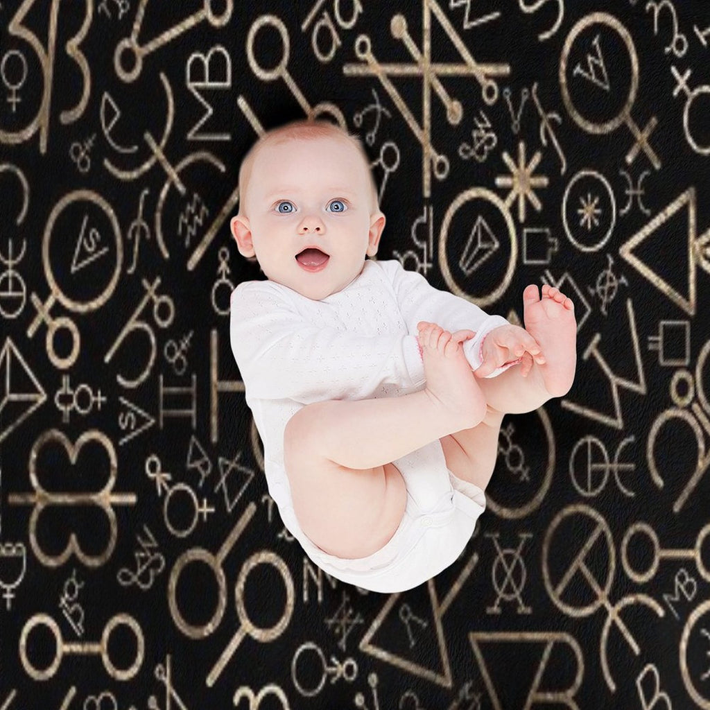 Alchemy Symbols And Astrological Symbols Pattern #2 Versatility Throw Blanket