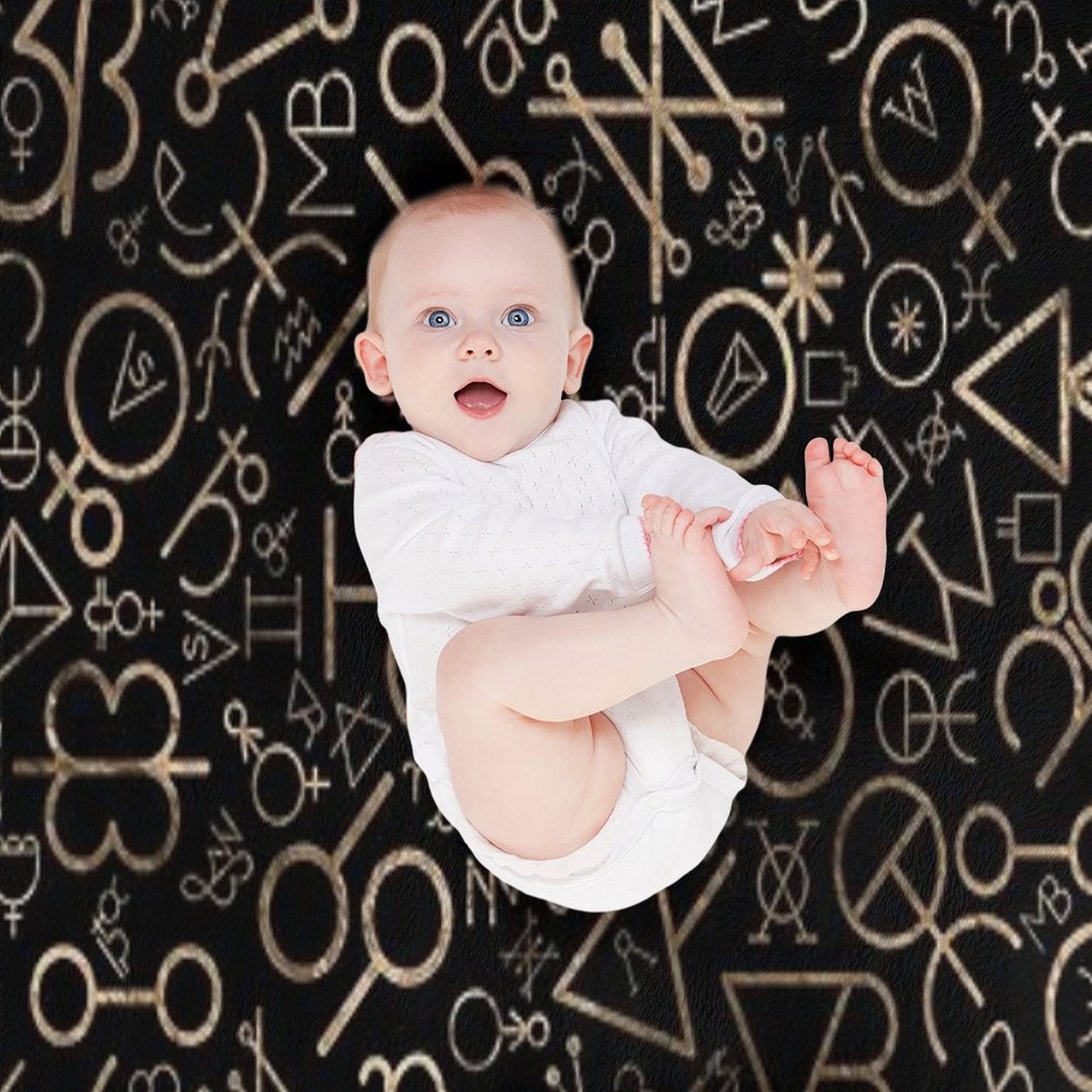 Alchemy Symbols And Astrological Symbols Pattern #2 Versatility Throw Blanket