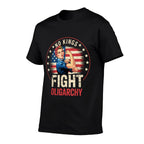 Vintage No Kings Fight Oligarchy Womans Girl America  Durable T-Shirt