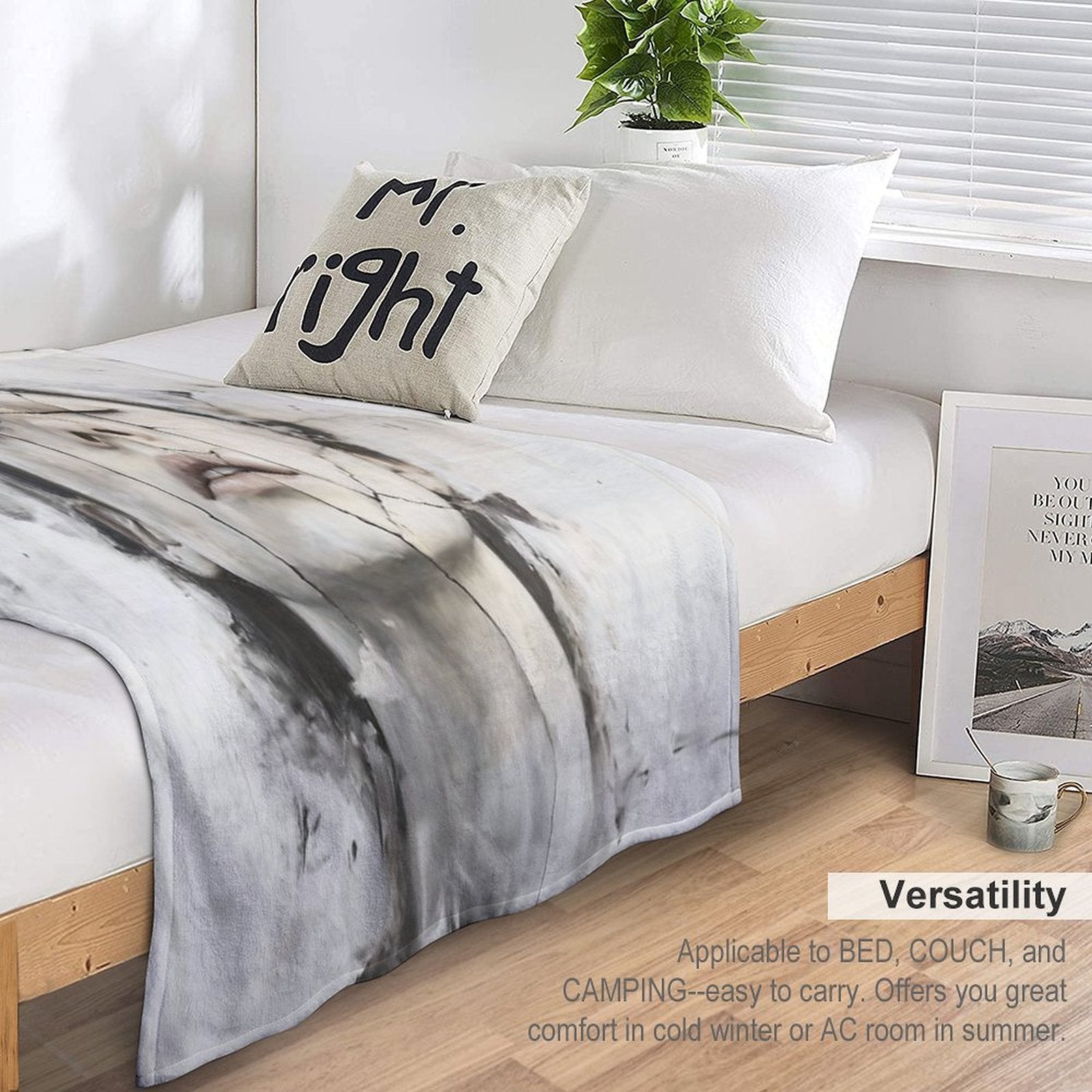 Stillness in Pieces Sustainable Throw Blanket