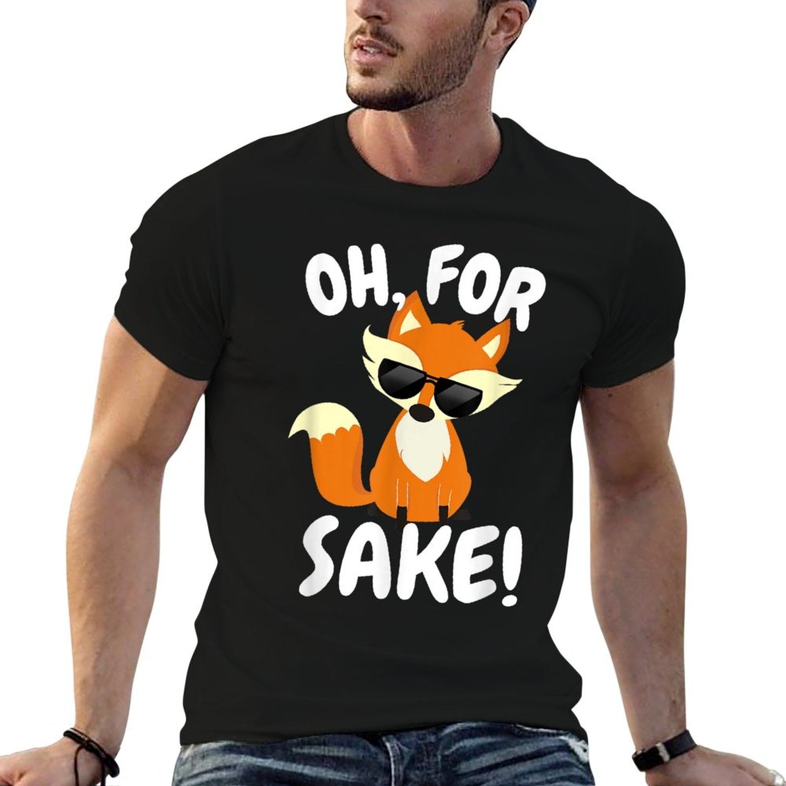 Oh for FOX Sake  Funny Cute Top for Boys, Girls, Adults  Quick-drying T-Shirt