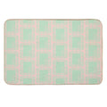 Pink And Green Patterns  Repositionable Bath Mat