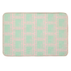 Pink And Green Patterns  Repositionable Bath Mat