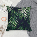 Tropical Palm Leaves Soft Easy Maintenance Throw Pillow