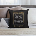 Interview with The Vampire Lestat Quote - Bg Colour Soft Reinforced Edging Throw Pillow