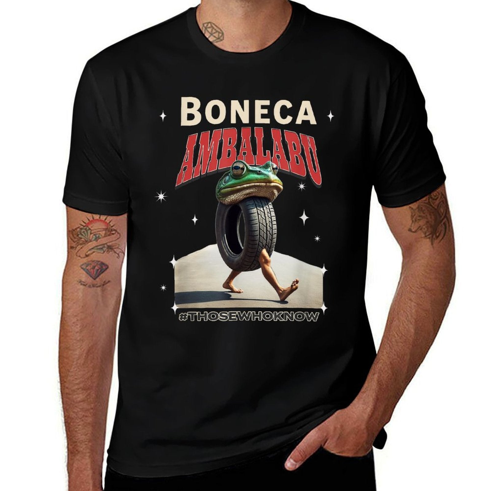 Boneca Ambalabu Italian Brainrot Meme Frog with Feet Bootleg  Fade-proof Color T-Shirt