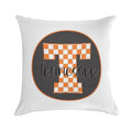 Checked T - Tennessee Soft Decorative Cover Throw Pillow