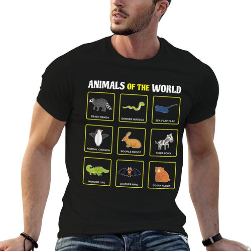 Animals Of The World Funny Rare Animals Memes  Fade-proof Color T-Shirt