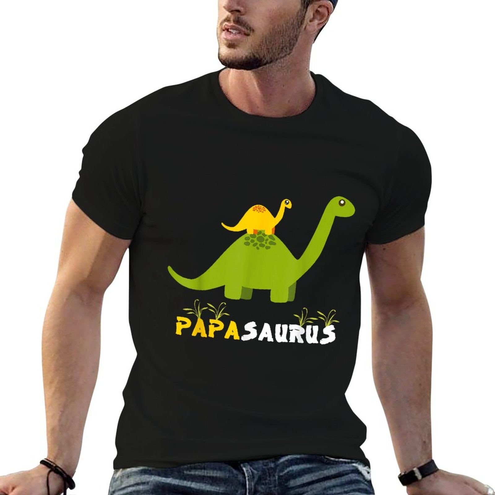 Papasaurus Dinosaur Father Funny Papa Saurus  Classic T-Shirt