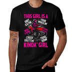 Girl Off-Road Racing Four-Wheeler 4x4 Wheel Quad Bike Racer  Graphic-printed T-Shirt