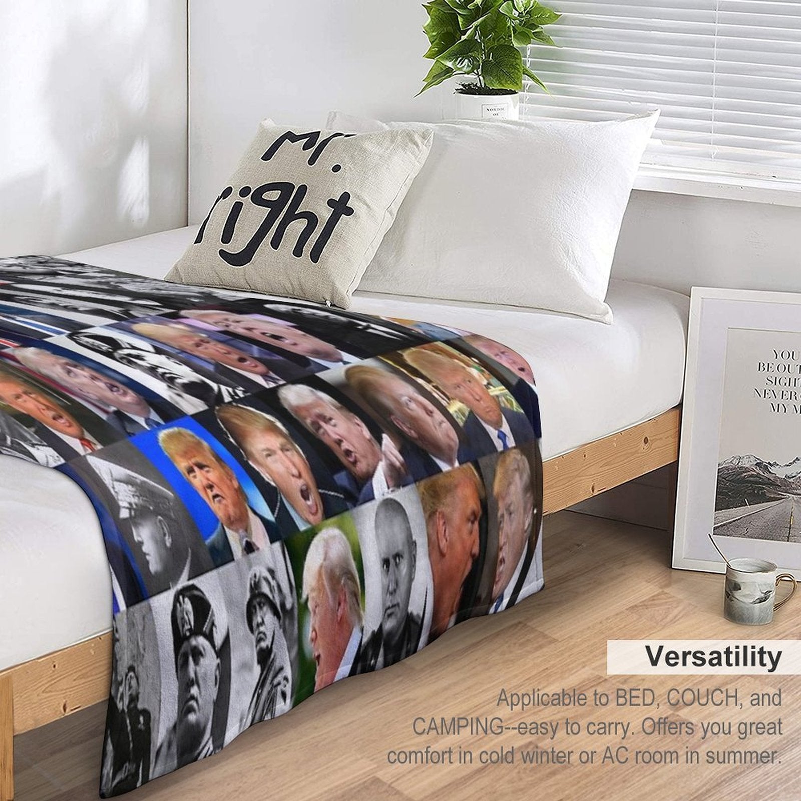 Fascism - A Warning Wrinkle-free Throw Blanket