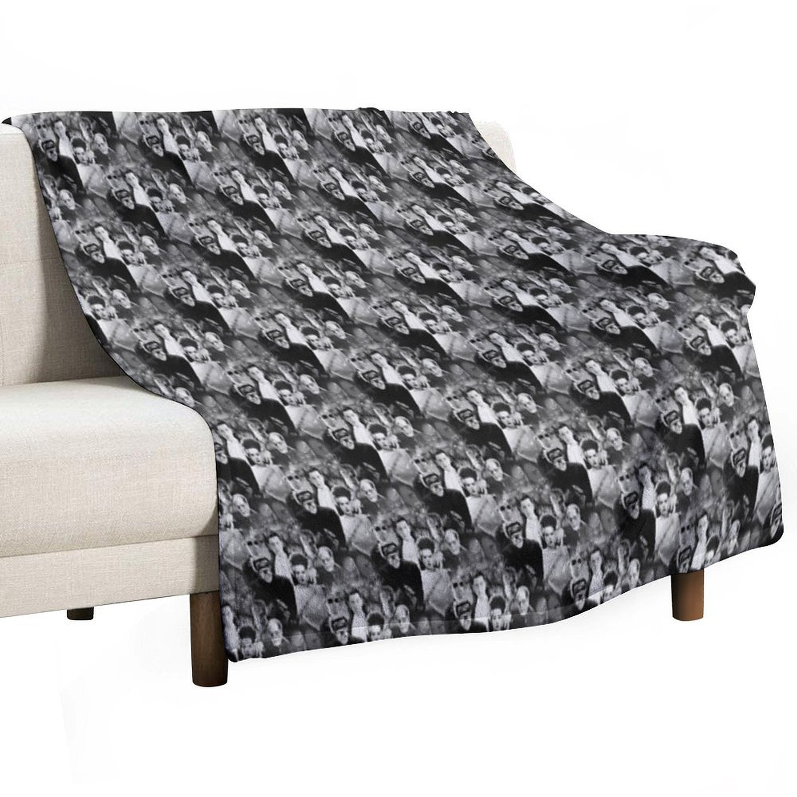 Monsters By Moonlight - Seamless - Updated 7th May 2020 with Better Quality Images. Shrink-resistant Throw Blanket