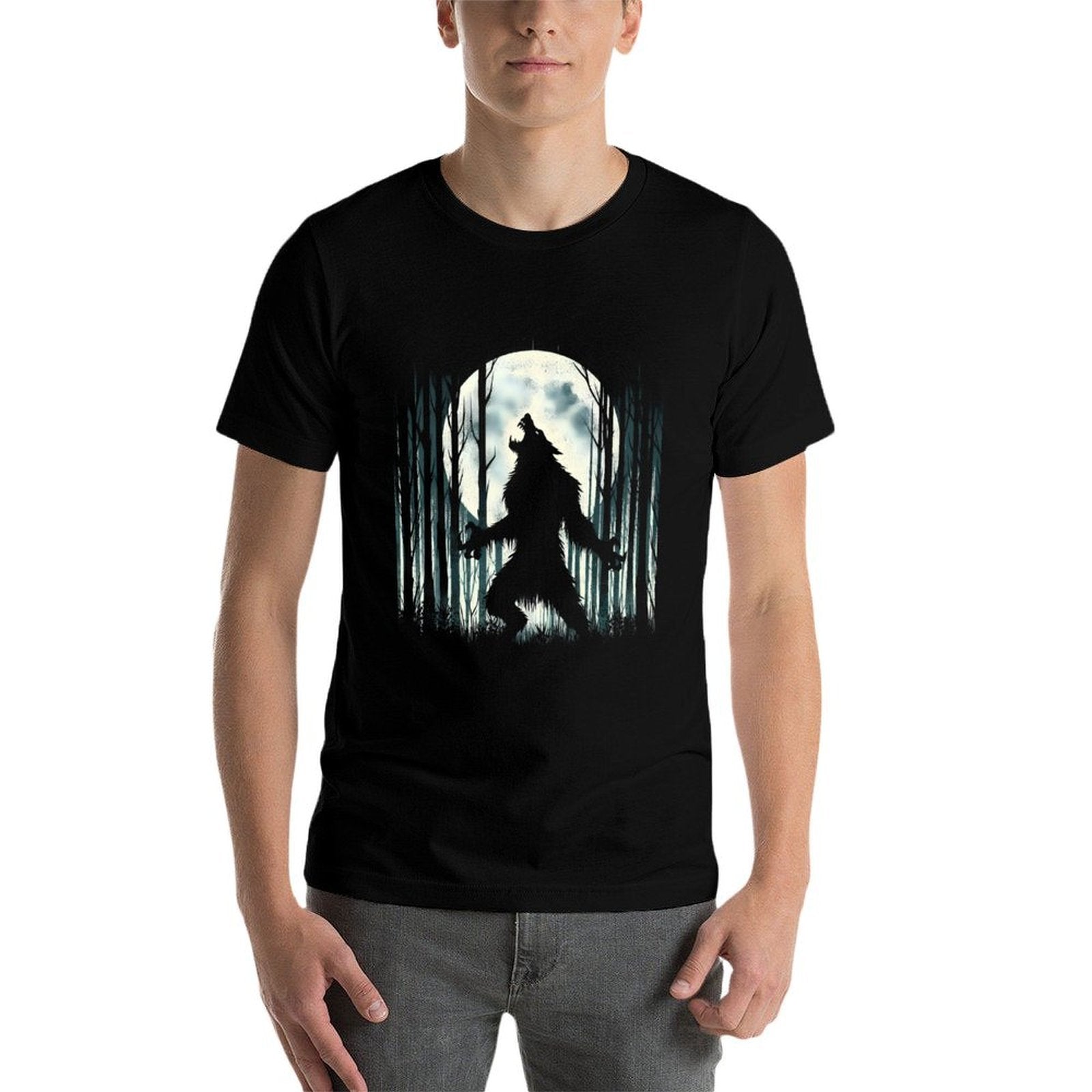 Werewolf Howling At Full Moon - Alpha Wolf Meme Literally Me  Affordable Price T-Shirt