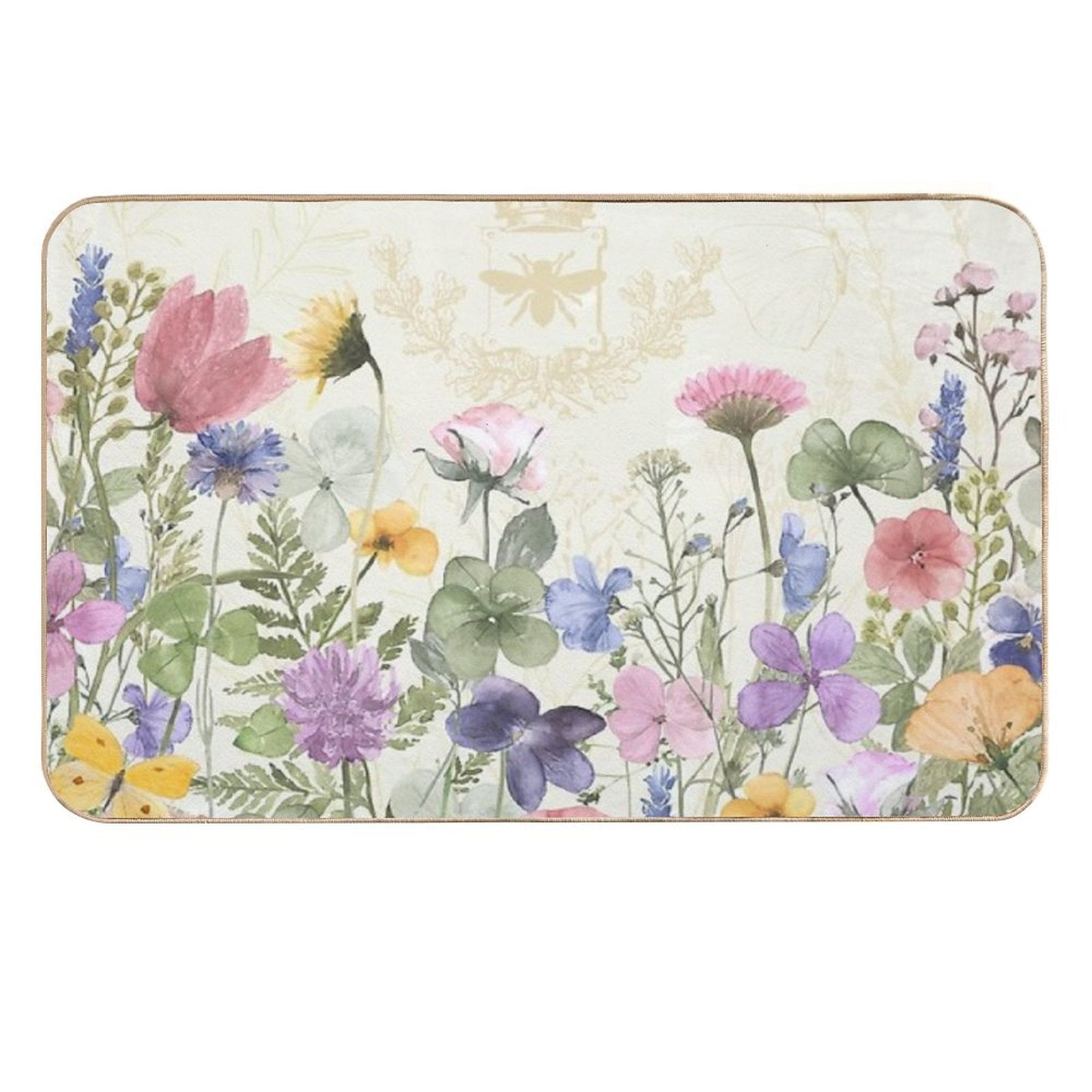 Summer Honey Wild Garden Flowers Nature Floral Art  Versatile Bath Mat