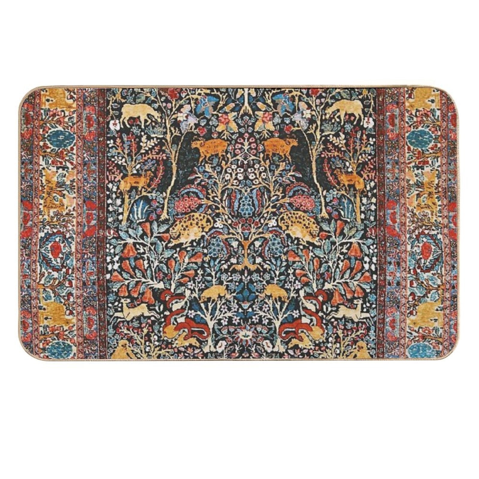 Antique Persian Carpet Print  Easy Maintenance Bath Mat