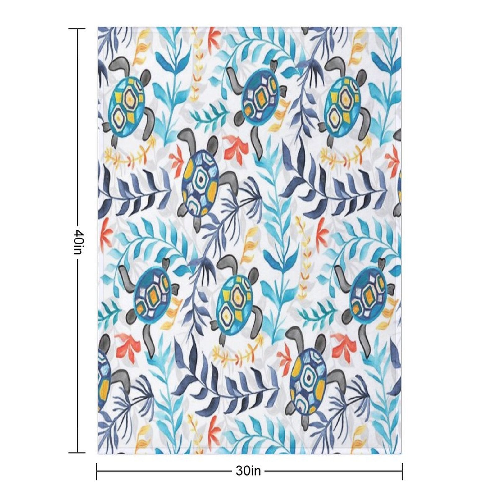 Gouache Sea Turtle Serenity Durable Throw Blanket