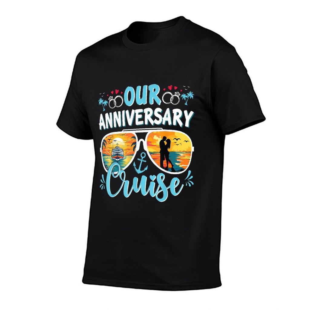 Our Anniversary Cruise Husband Wife Couples Cruise Vacation  Moisture-wicking T-Shirt