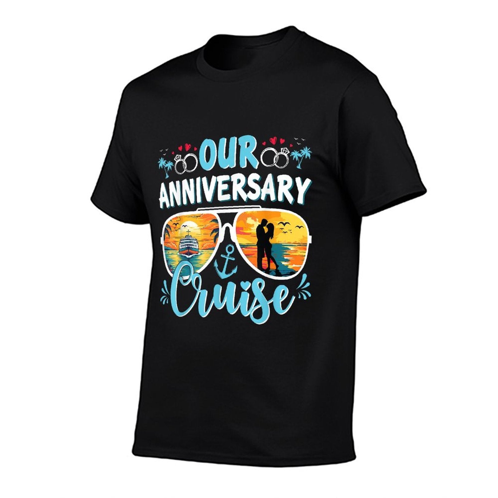 Our Anniversary Cruise Husband Wife Couples Cruise Vacation  Moisture-wicking T-Shirt