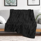 Distressed Black Zebra Print Versatility Throw Blanket