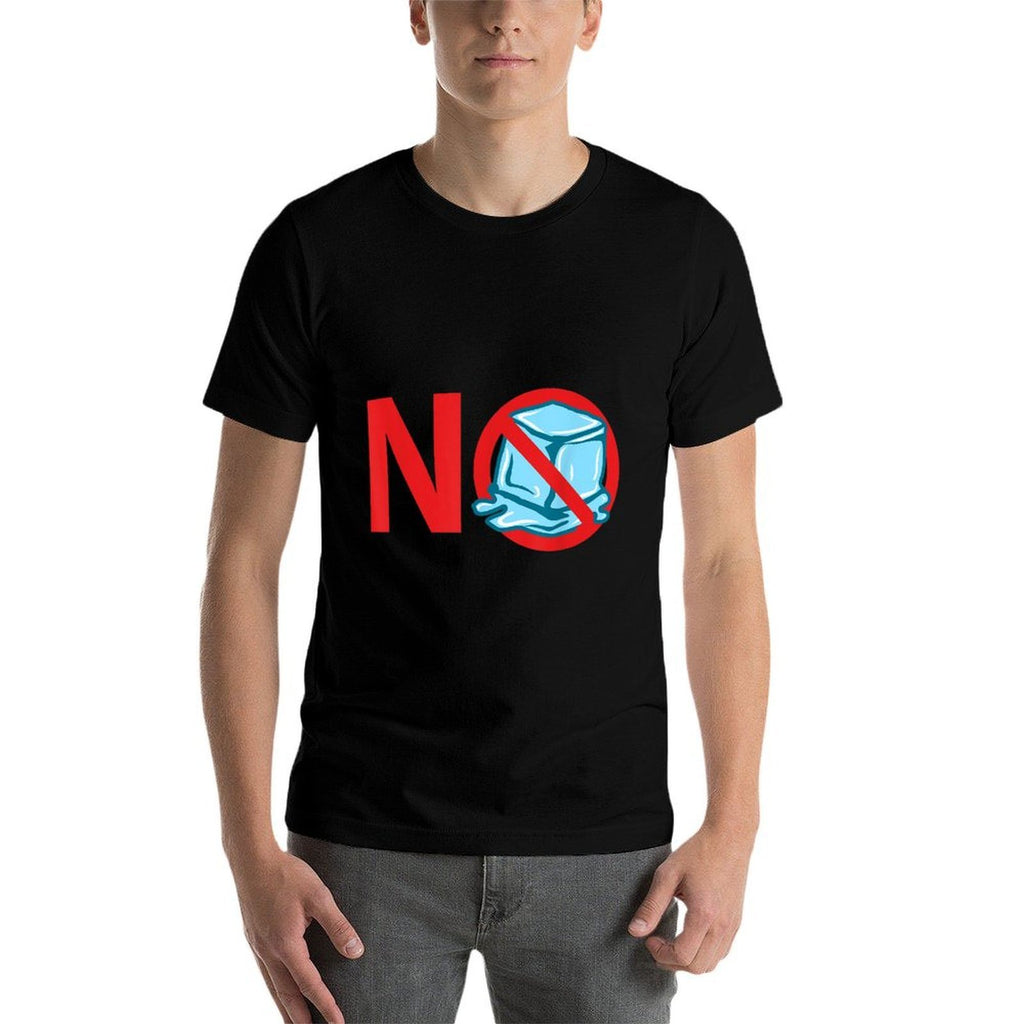 No ICE Funny Ice Cube Anti ICE Deportation Human Rights  Summer-ready Fabric T-Shirt