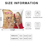 Shh - Trixie And Katya Soft Anti-Pilling Throw Pillow