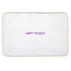 Happy to Help Helper_Pop Text  Slip-Resistant Bath Mat