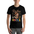Rodeo Uncle Western Cowboy Birthday Matching Family  Oversized Silhouette T-Shirt