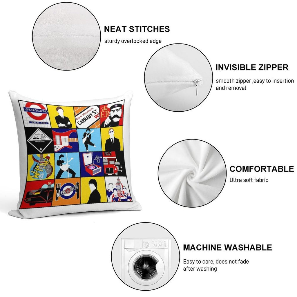 The Jam Mod Art Soft Easy Maintenance Throw Pillow