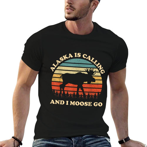 Alaska Moose Tourist Travel Funny  Slim-fit Cut T-Shirt