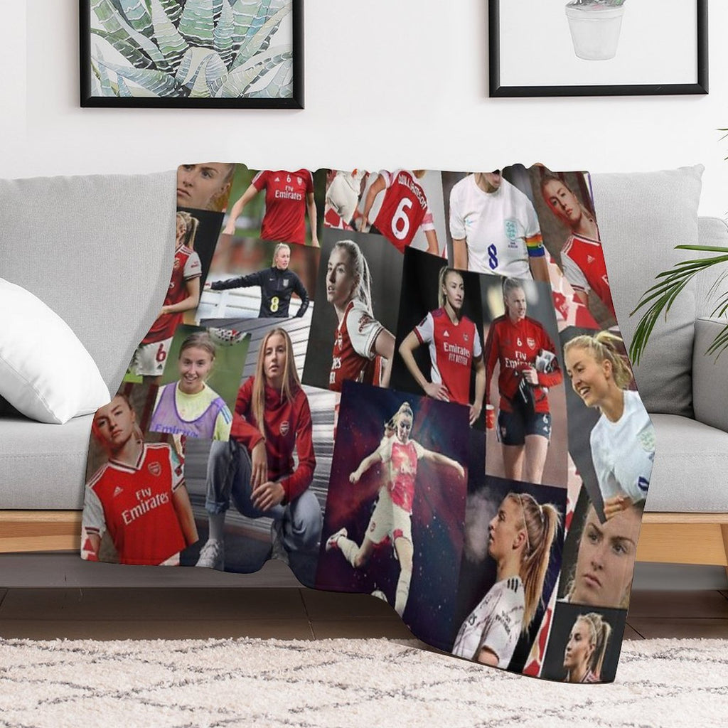 Leah Williamson Beautiful Aesthetic Collage Art Velvety-soft Throw Blanket