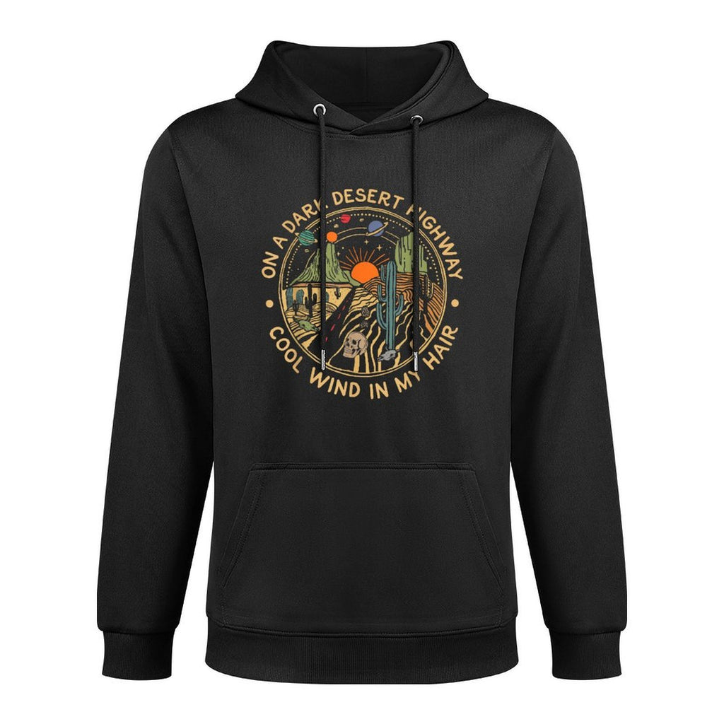 Funny On Dark Cactus Deserts Highway Cool Wind in My Hair Unisex Design Hoodie