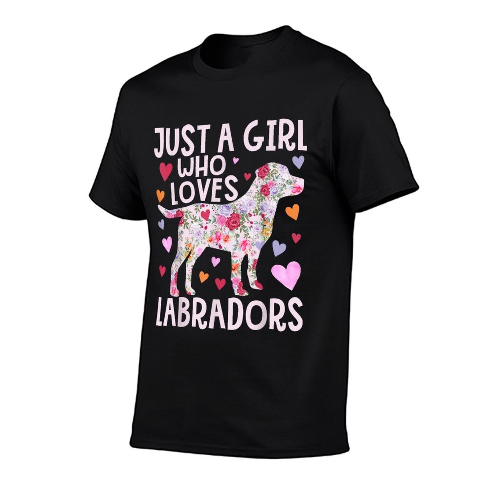 Labrador Just A Girl Who Loves Labradors Dog Flower Floral  Odor-resistant T-Shirt