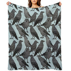 Cute Crow Pattern All-season Throw Blanket