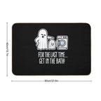 For The Last Time Get in The Bath Halloween Ghost Washing Machine Comic  Easy Maintenance Bath Mat