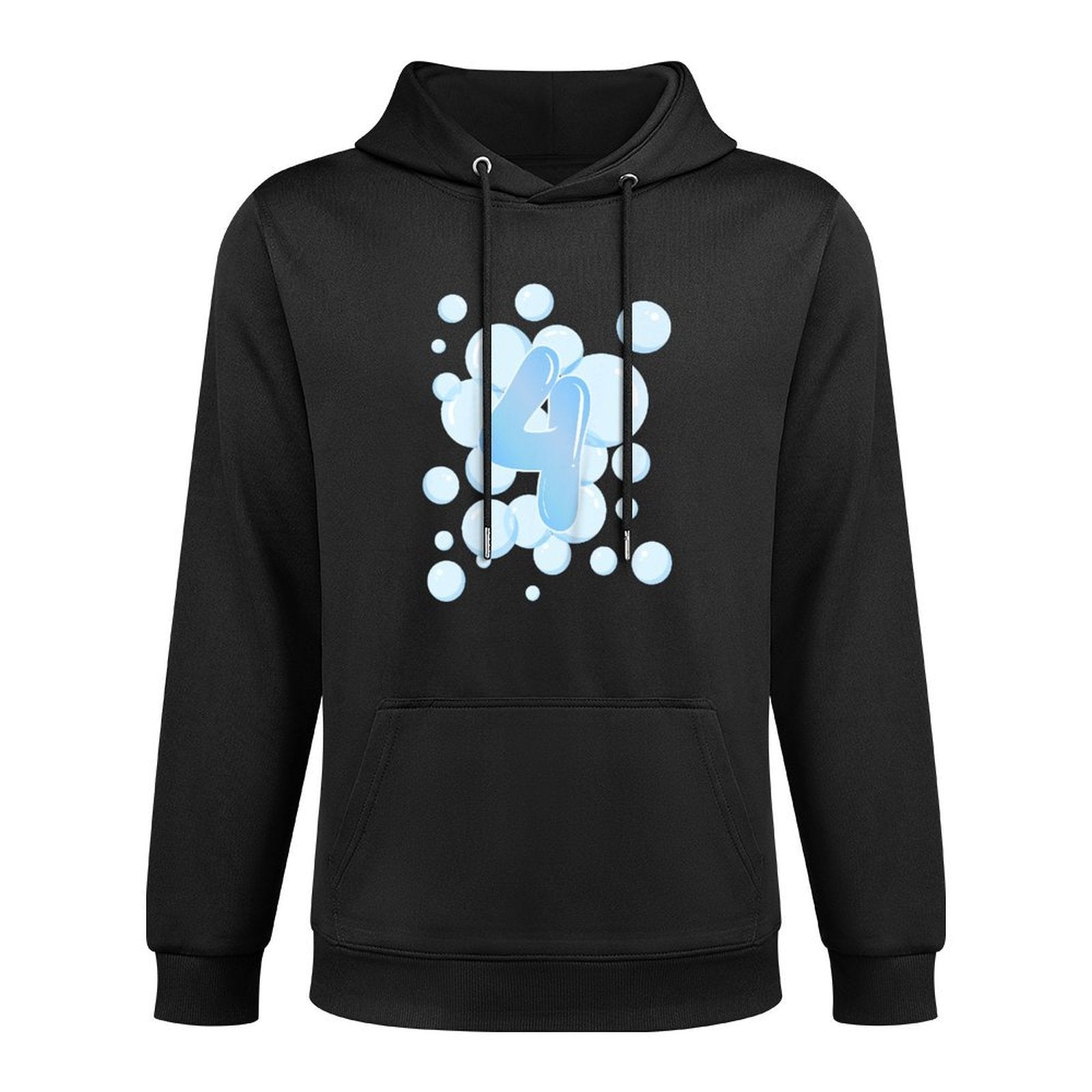Kids 4th Birthday Bubble Themed Birthday Party Cotton-Polyester Blend Hoodie