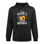 It's My Mom's 50th Birthday Crown Women 50th Birthday Medium-Weight Fabric Hoodie