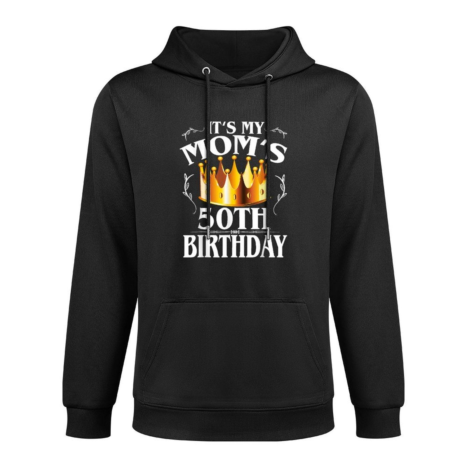 It's My Mom's 50th Birthday Crown Women 50th Birthday Medium-Weight Fabric Hoodie