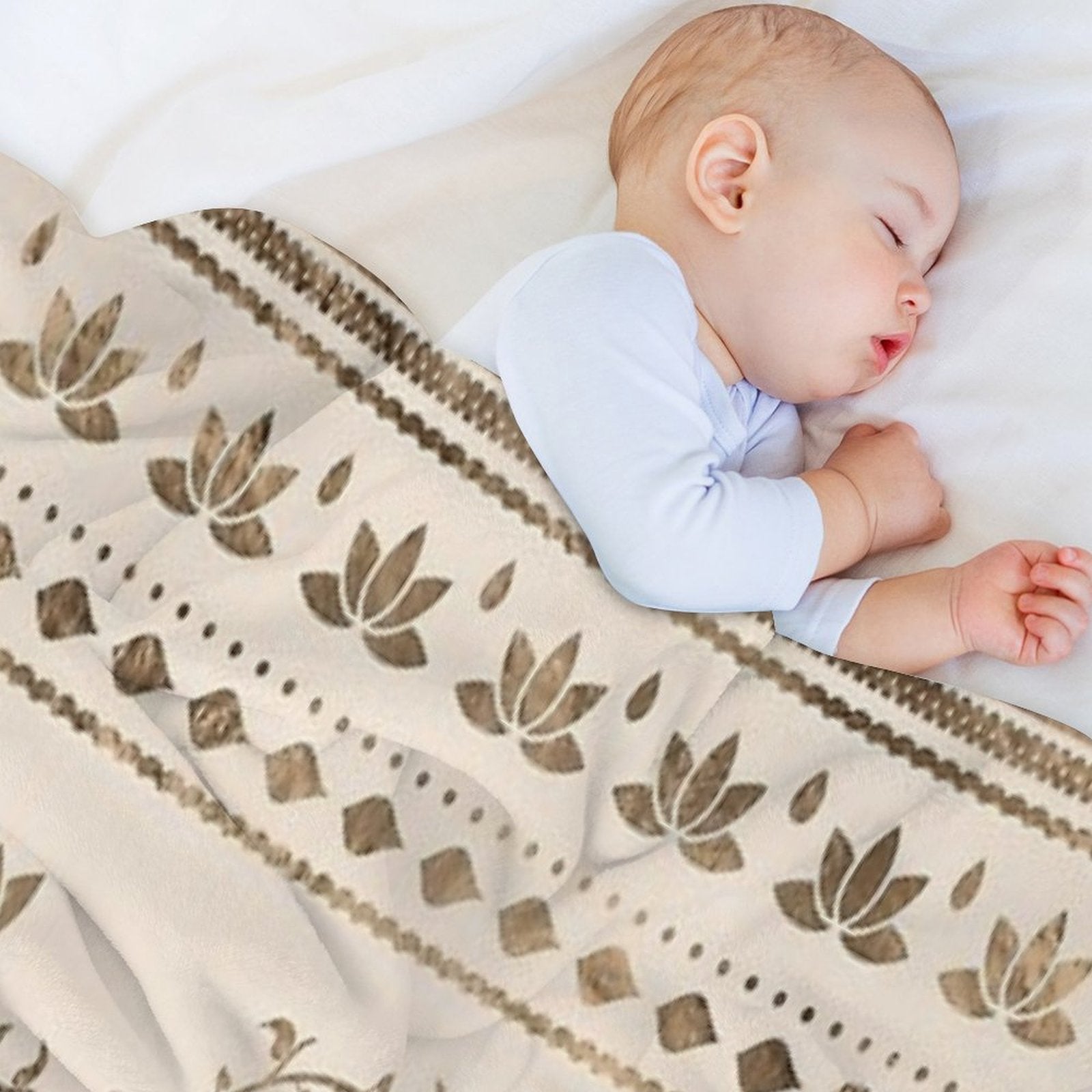 OM Symbol Ornament - Pastel Gold Durable Throw Blanket