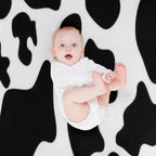 Cow Print Designer Face Mask Reusable & Washable, Designer Inspired, Black, White,Festival Comfort Throw Blanket