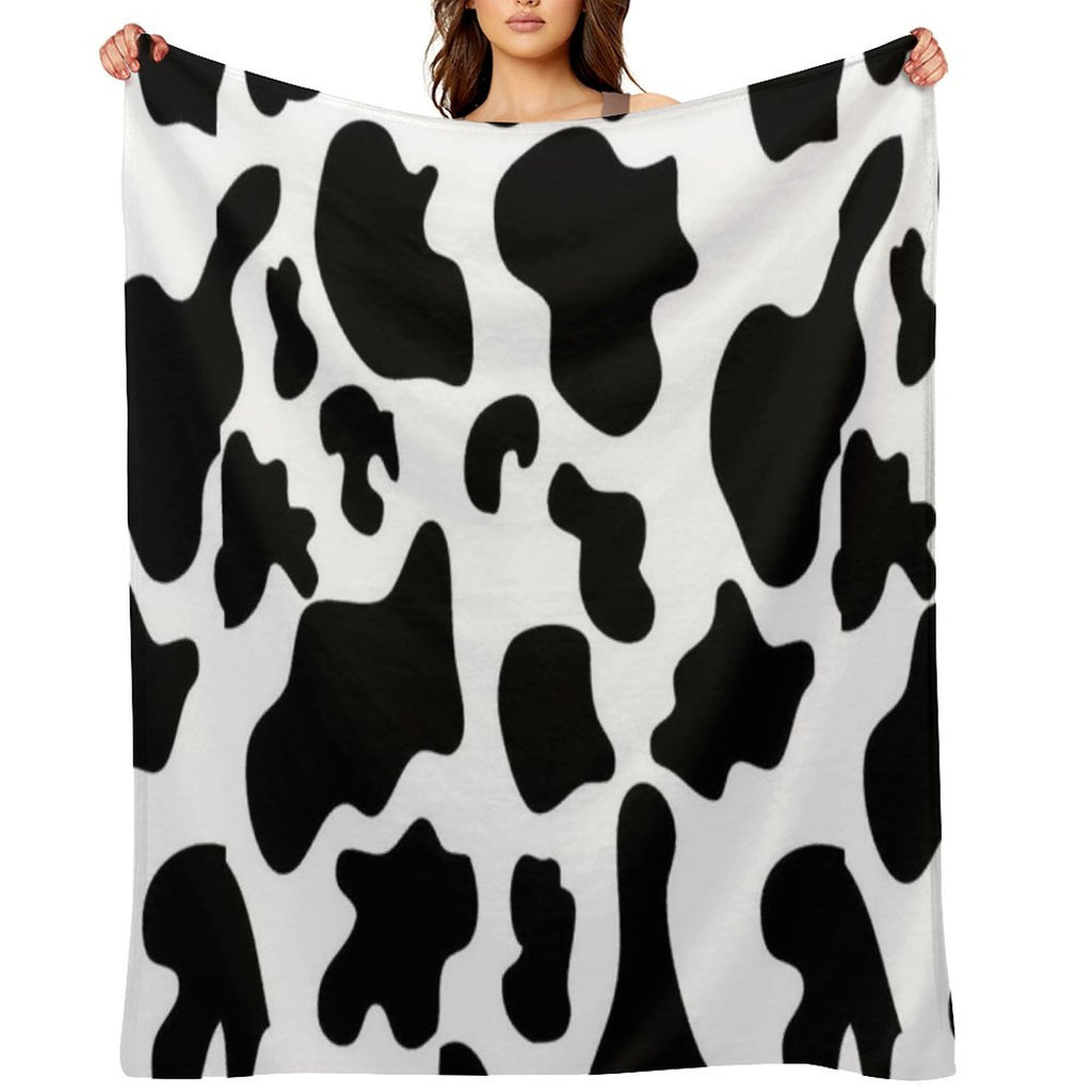 Cow Print Designer Face Mask Reusable & Washable, Designer Inspired, Black, White,Festival Comfort Throw Blanket